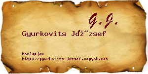 Gyurkovits József névjegykártya